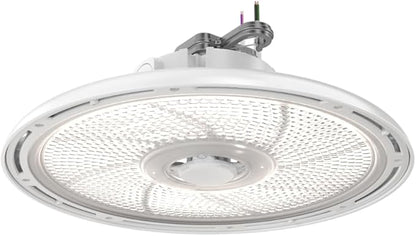 Lithonia Lighting REBL Round High Bay LED Light, 24,000/27,000/30,000 Adjustable Lumen Output, 3500K/4000K/5000K Switchable White Color Temperature, Work Light, UVOLT 120-347V, 14.6" x 7.5", White