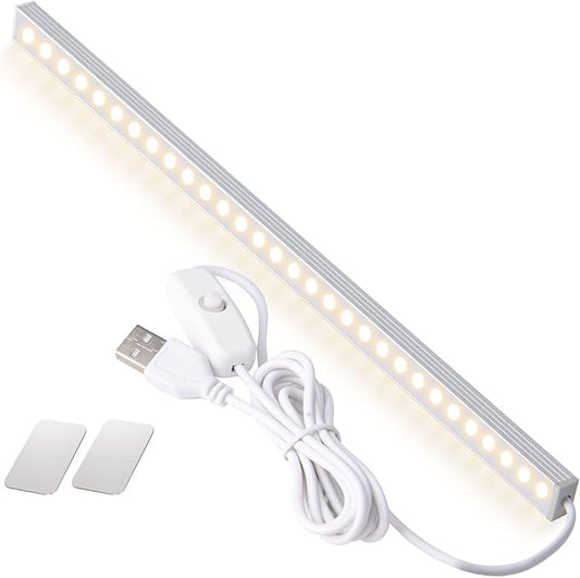 DWEPTU Kitchen Lights Closet Lights LED Light Bar Under Counter Light Fixtures with USB Powered LED Light Bar for Room Under Counter Lighting Work Tables Student Dormitory