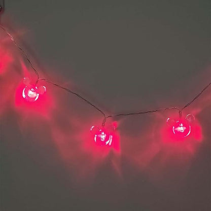 1.65m 10LEDs Decorative Cartoon Animal Mouse Night Mood Light Romantic Lamp for Home Indoor Bedroom Party Festival Décor (Red)