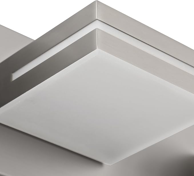 SineRise LED Modern Bathroom Vanity Light Fixtures (5-Light, 40-Inch), Brushed Nickel Modern Acrylic Bathroom Wall Lighting Fixtures Over Mirror (Cool White 6000K)