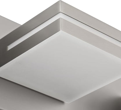 SineRise LED Modern Bathroom Vanity Light Fixtures (5-Light, 40-Inch), Brushed Nickel Modern Acrylic Bathroom Wall Lighting Fixtures Over Mirror (Cool White 6000K)