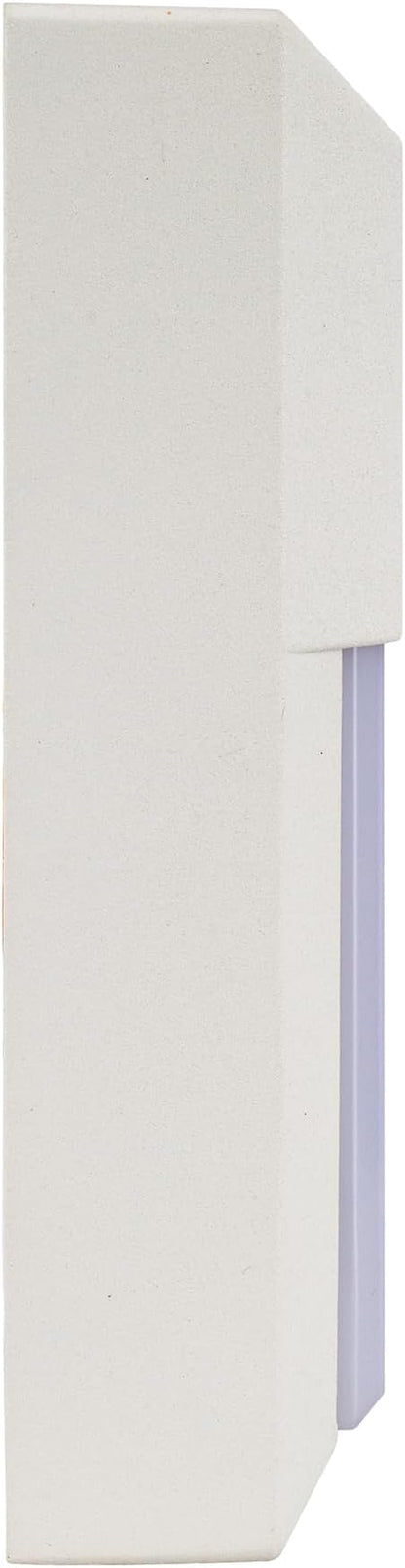 LIT-PaTH Dusk to Dawn Outdoor Wall Lantern, LED Wall Sconce for Porch Lighting Fixture 3000K, 12W 1000 Lumens, Aluminum Housing Plus PC, White Finish,2-Pack,