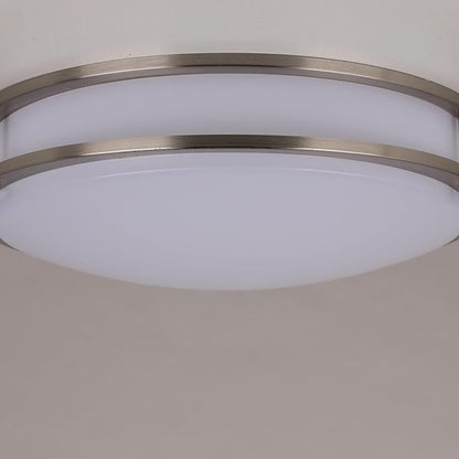 Ripon 14.5 Inch Integrated LED Ceiling Light, Dimmable, Satin Nickel, for Bedroom, Kitchen, Bathroom – Design House, 578641