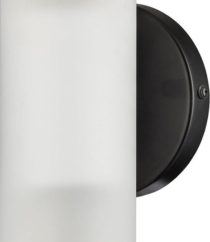 DAYCENT Modern Farmhouse Black Bathroom Light Fixtures Wall Sconces Set of Two Cylinder Sconce Lighting