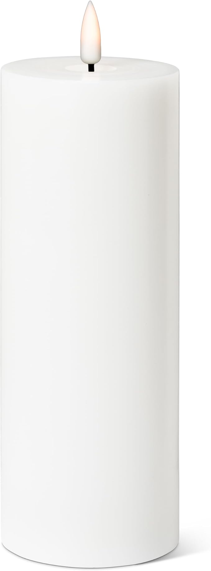 Abbott Collection Wax LED Flameless Pillar Candle - White (3x8 H)