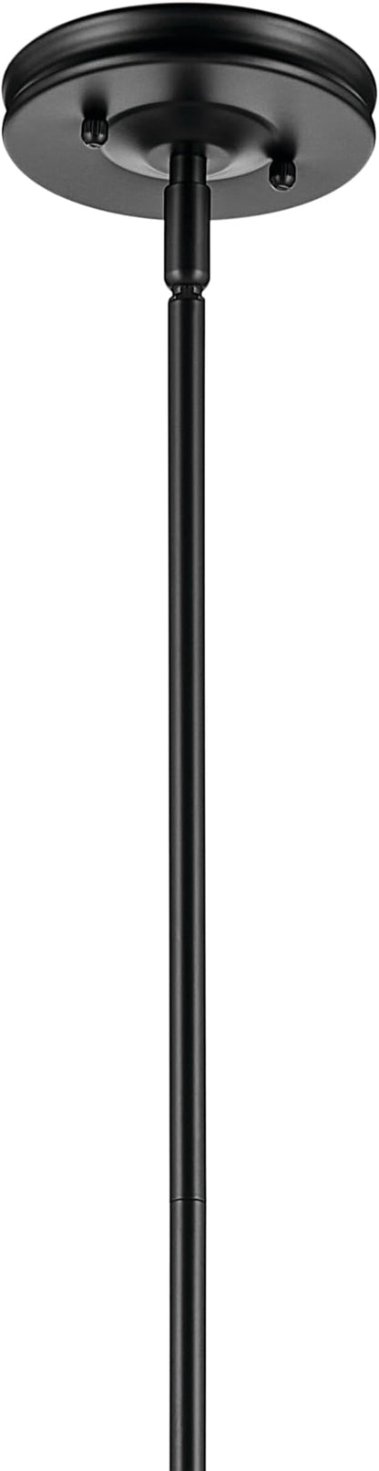 Kichler Laria 1-Light Pendant Light Fixture with Opal Glass, Kitchen Island Hanging Light in Black, Updated Traditional Style for Kitchen Island (19.75" x 16"), 52775BK