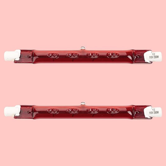 Chicken Coop Heat Lamp Tubes – 2-Pack Replacement Heating Tubes for 250W Chicken Coop Heater, Outdoor Heater Accessories, Heat Lamp Not Included