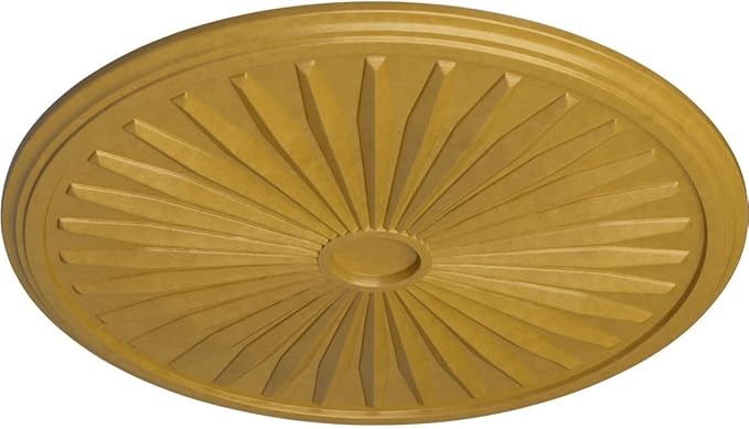 Ekena Millwork CM33LEIGS Leandros Ceiling Medallion, Iridescent Gold, 33 1/8"OD x 3 1/2"ID x 1 3/8"P