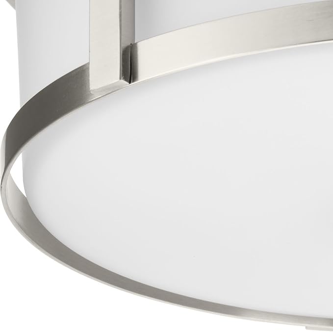 Progress Lighting P350254-009 Gilliam - 2 Light Flush Mount in New Traditional Style-4.62 Inches Tall and 12.62 Inches Wide, Finish Color: Brushed Nickel