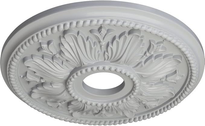 Ekena Millwork CM18ED1FRF Edinburgh Ceiling Medallion, 18 1/8 OD x 3 1/2 ID x 2 3/4 P, Frost