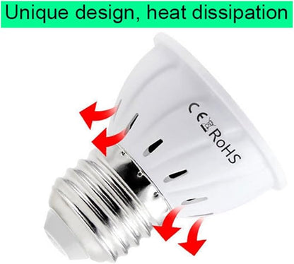 Grow Light Bulb, Full Spectrum 7W Grow Lamp (50 Watt Equiv),E26 Base Perfect for Seeding and Growing of Indoor Plants, Seed Starting,Flowers 4 Pack