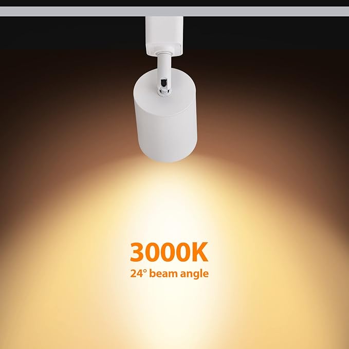 VANoopee 16-Light LED Track Lighting Kit with 13FT H Type Track Rails, Dimmable Track Light Heads Bright Ceiling Spotlight Fixture for Kitchen Accent Art, 3000K Warm White, No Flicker 10W 800lm White