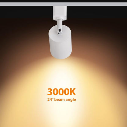 VANoopee 16-Light LED Track Lighting Kit with 13FT H Type Track Lighting Rail, Dimmable LED Track Light Heads Modern Kitchen Track Lighting Fixtures Ceiling Spot Light 3000K 24° CRI90+ 10W 800lm White