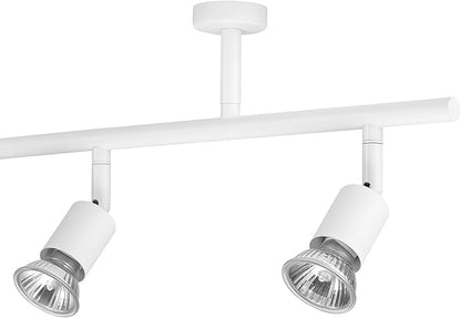 Globe Electric Plug-in Track Lighting, 3-Light Adjustable Track Bar, Matte White 22-Inch Fixture with 15-Foot Cord, Modern Ceiling Light for Apartments & Rentals