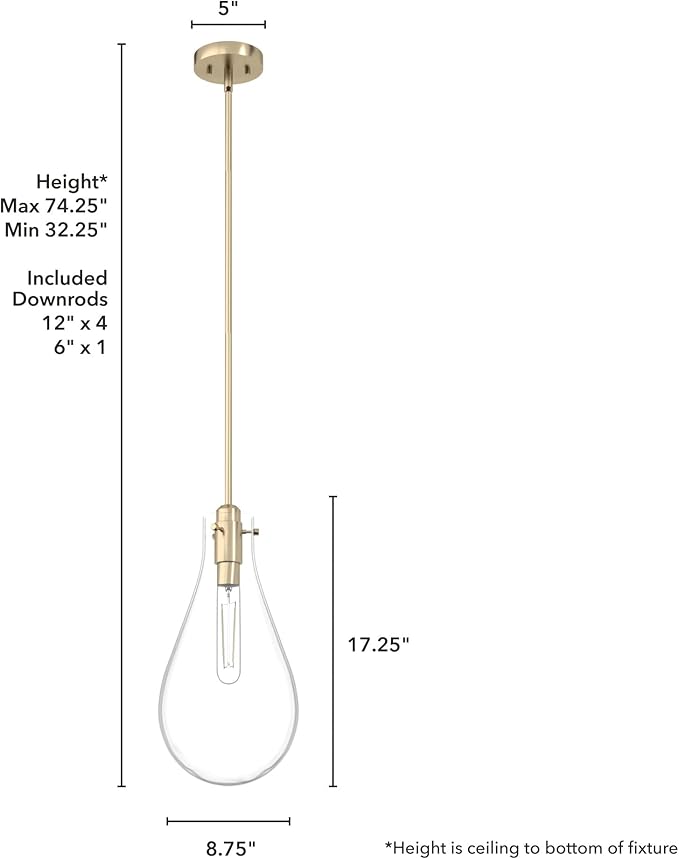 Hunter Fan Company 19563 Lundin Pendant Light, Noble Bronze