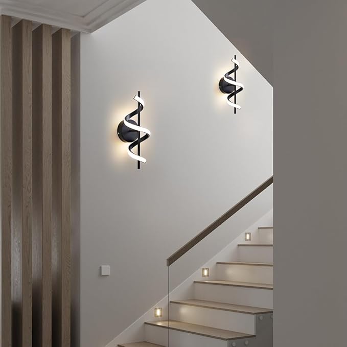 Wall Sconce Set of 2 Wall Lighting Fixture Lamps for Bedroom Living Room LED Warm Light Modern Wall Mounted Lights Hallway Hotel Indoor