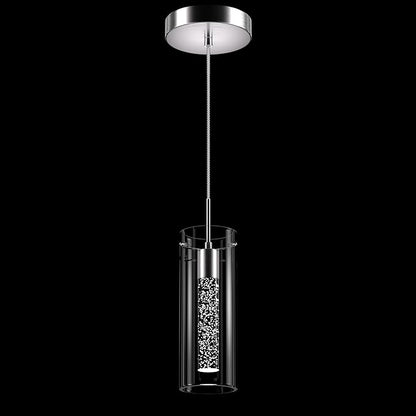 1 Pack Pendant Ceiling Light Fixture, Pendant Lights for Kitchen Island Crystal Pendant Light, 1-Light Integrated Kitchen Hanging Light Fixture Modern Island Light with Bubble Glass
