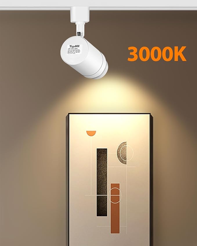 Zoomable H Track Lighting Heads H Type Track Light Heads Dimmable LED Track Lighting Fixtures Ceiling Spot Light, H Style Track Heads for H Track Lighting Rails - White CRI90 12W 4 Pack 3000K