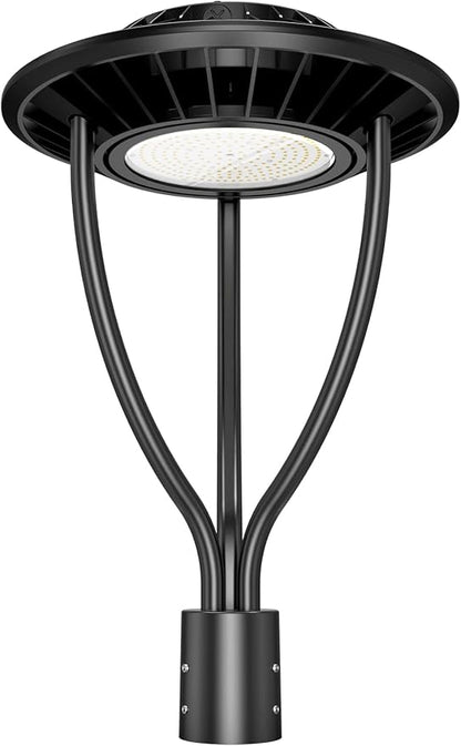Led Post Top Light 100W LED Circular Area Light 14000Lm 5000K Daylight (500W Equivalent) Garden Pole Lights Outdoor Post Top Lamps Lamp Top Pathway Pole Light Fixture for Street Yard Garden School