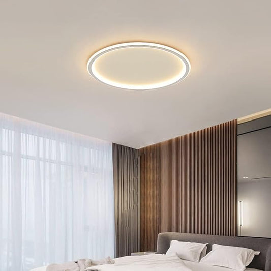Dimmable LED Ceiling Light Fixture Flush Mount,20 inch Modern 3000K-6000K Round Recessed Ceiling Lamp with APP Adjustment,White Ceiling Lights 55W Close to Ceiling Lighting for Bedroom Living Room