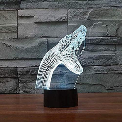 New Type 3D Snake Night Light Table Light 3D Lamp Table Lamp 3D LED USB 7 Color Change LED Table Lamp Xmas Toy Gift