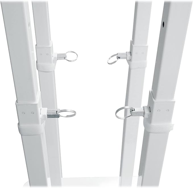 Rockville RTP-GO Portable Collapsible DJ Totem Stand, 132 lbs Capacity, Adjustable 39-70in Height, Black/White Scrims, Travel Bag, Cable Management, for Mobile DJs and Event Lighting