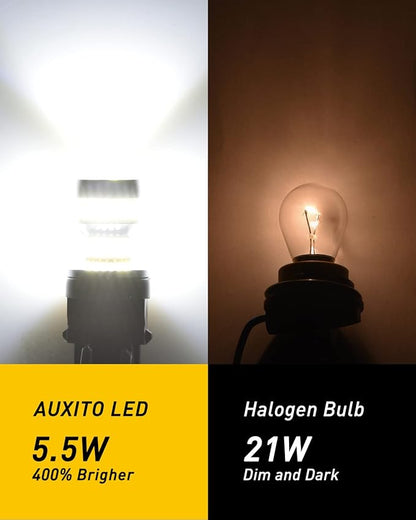 AUXITO 1157 LED Bulb White, Super Bright 2057 2357 7528 BAY15D LED Light Bulbs for Backup Reverse Signal Blinker Tail Parking DRL Brake Lights, 6000K White