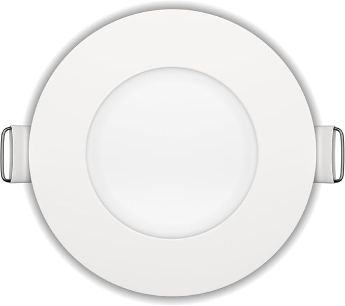 Goodlite 3-inch LED Fire-Rated, Round Slim - Recessed 8W Downlight, 120-277V, CRI 90+, ETL Listed, Dimmable Triac & 0-10V, 600 Lumens, 5CCT 27K-30K-35K-41K-50K, 50k Hr, Equal to 50W, 1ct (G-96921)