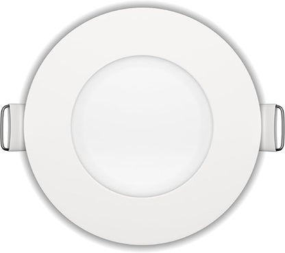 Goodlite 3-inch LED Fire-Rated, Round Slim - Recessed 8W Downlight, 120-277V, CRI 90+, ETL Listed, Dimmable Triac & 0-10V, 600 Lumens, 5CCT 27K-30K-35K-41K-50K, 50k Hr, Equal to 50W, 1ct (G-96921)