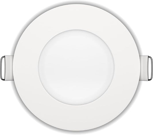 Goodlite 3-inch LED Fire-Rated, Round Slim - Recessed 8W Downlight, 120-277V, CRI 90+, ETL Listed, Dimmable Triac & 0-10V, 600 Lumens, 5CCT 27K-30K-35K-41K-50K, 50k Hr, Equal to 50W, 1ct (G-96921)
