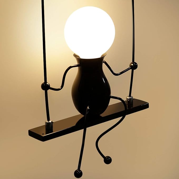 Kawell Humanoid Wall Light Fixtures Modern Wall Lamp Creative Wall Sconce Light Art Deco Max 60W E26 Base for Children Room Bedroom Bedside Living Room Stairs Hallway Restaurant Kitchen