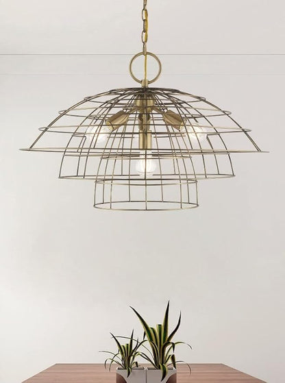 Livex Lighting 4 Lt Antique Brass Chandelier