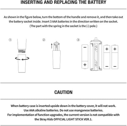 Straykids Lightstick, Cheering Lights for Concert Light Sticks with Bluetooth Function with Merch Bracelets and 55 Photocards