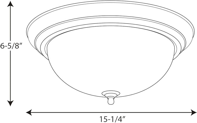 Progress Lighting 3-Light Ceiling Light, Flush Mount Ceiling Light Fixture for Interior Kitchen Lights, Hallway, Bedroom, Living Room, 15-1/4-Inch by 6-5/8-Inch, Forged Black, Alabaster Glass Shade