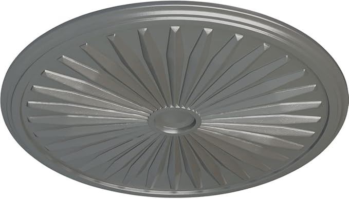 Ekena Millwork CM33LESLS Leandros Ceiling Medallion, Silver, 33-1/8" x 3-1/2" x 1-3/8"