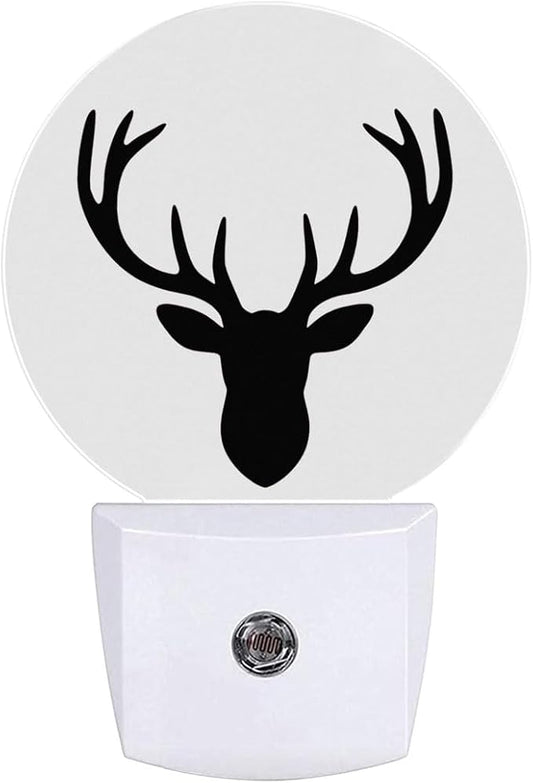 Deer Antler Night Light Plug-in Sleep Lamp Led Dusk to Dawn Night Light for Bedroom