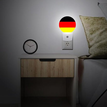 Germany Flag Night Light Auto Sensor Led Dusk to Dawn Lamp Home Decor for Men Women