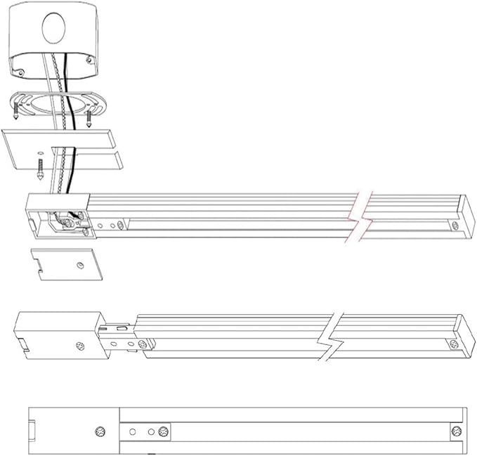 WAC Lighting H Track 120V Live End Power Feed Connector to Power Track from Either End for H Style 3-Wire Track Systems in Dark Bronze