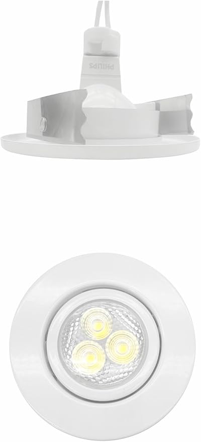 Lucky Star Pack of 6 pcs JX-9705-6 LED Downlight Fixture Housing MR16 Cut Out Size: 2.8inch GU5.3 Metal Trimless Recessed Round Frame.Ceiling Spotlights Mounting Frame.