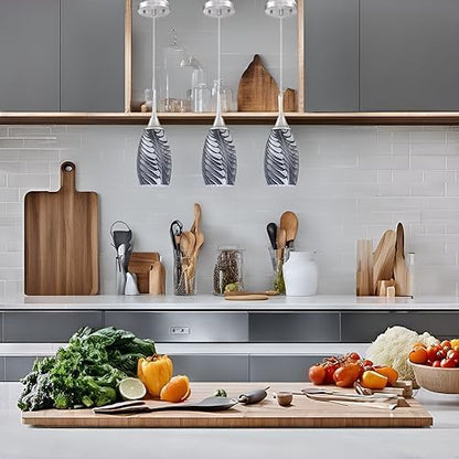 Viinew Mini Glass Pendant Light 4.72" with Handblown Black Gray Marble Art Glass Hanging Light 3-Pack Oval Ceiling Hanging Light Fixture for Dining Room Kitchen Island Cafe Foyer Hallway