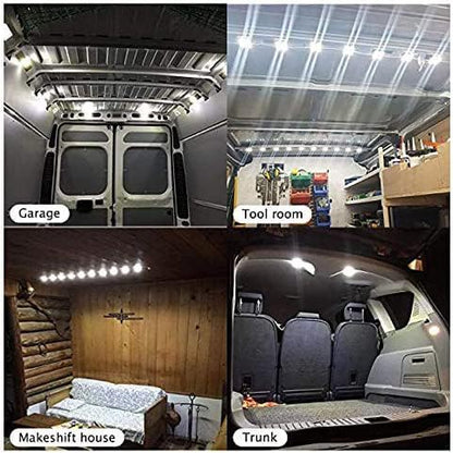 ROYFACC 120 LED Van Light Car Interior Light Bright White Lighting Dome Lamp Ceiling Work Lights Kit for Van Truck Auto Car Vehicle Caravan DC 12V (40 Modules, White)