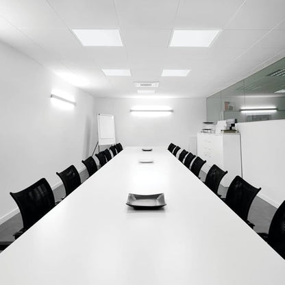 Lithonia Lighting CPX 2x2 LED Flat Panel Light, 2 ft. x 2 ft. LED Light Panel, Ceiling Lighting Fixture for Shop Lighting, 3200 Lumens, 4000K Cool White, A12 Prismatic Lens, White
