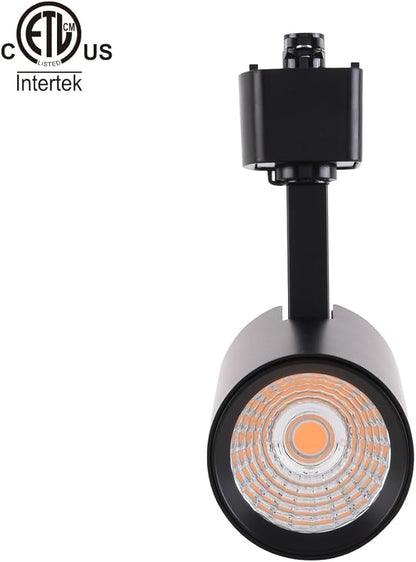mirrea 16.5W Dimmable LED Track Lighting Heads Compatible with Single Circuit H Type Rail Ceiling Spotlight 90 CRI 24° Black Finish Pack of 6 (4000K Neutral White)