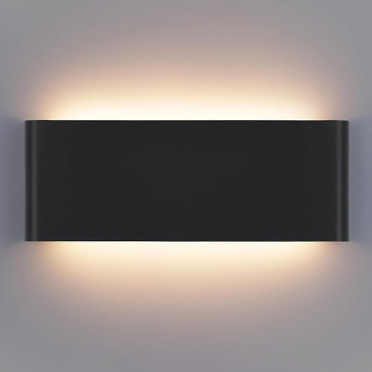 Mille Luckiole 21.65Inch Bathroom Vanity Mirror Light,5-in-1 CCT 3000K/3500K4000K/5000K/6500K Selectable Hallway LED Wall Light,Modern LED Sconce Wall for Stairwell,Bedroom,24W Black 1 Pack