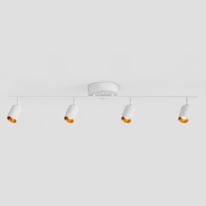 Shura White 4-Light 5CCT Track Light with Rotatable Heads, 5 Color Selectable, Integrated LED Bulbs, 3 ft Track Light Kit, 3000K, 1820 Lumen