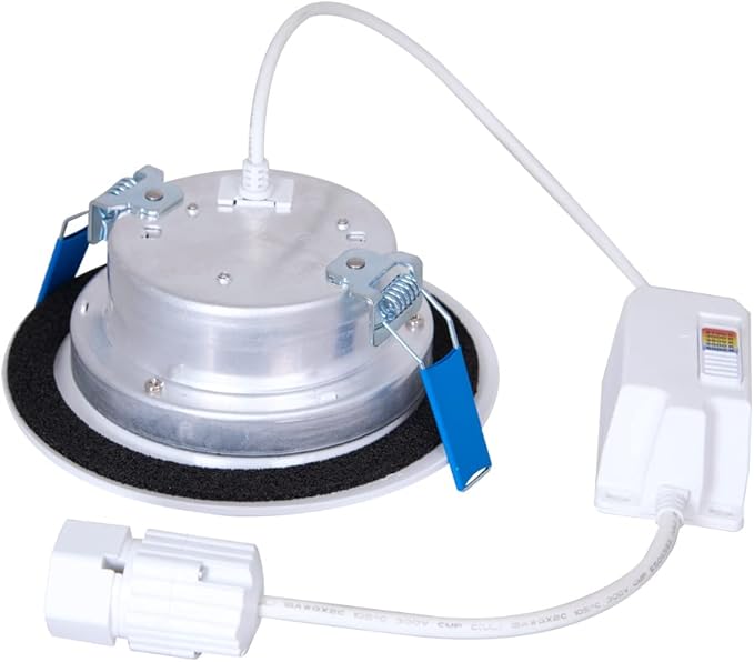 HALO 4 inch Quicklink Canless LED Downlight Selectable 2700K, 3000K, 3500K, 4000K, 5000K CCT – White (4 pack)