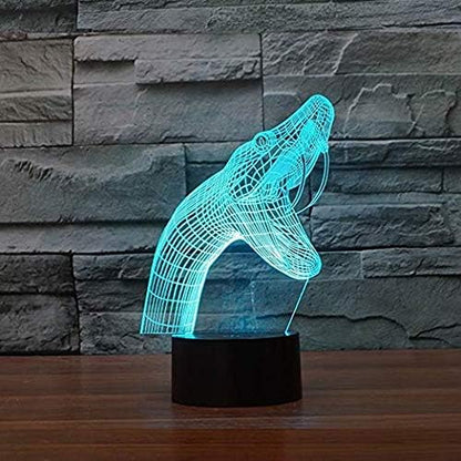 New Type 3D Snake Night Light Table Light 3D Lamp Table Lamp 3D LED USB 7 Color Change LED Table Lamp Xmas Toy Gift