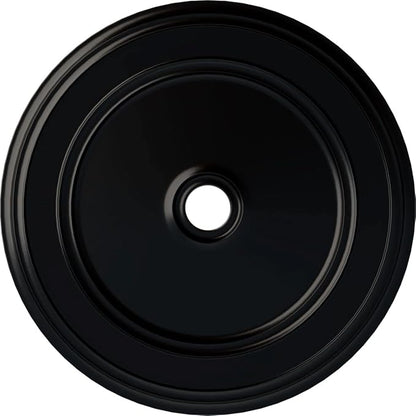 Ekena Millwork CM41CLBLF Classic Ceiling Medallion, Jet Black, 41 1/8"OD x 4"ID x 2 1/8"P
