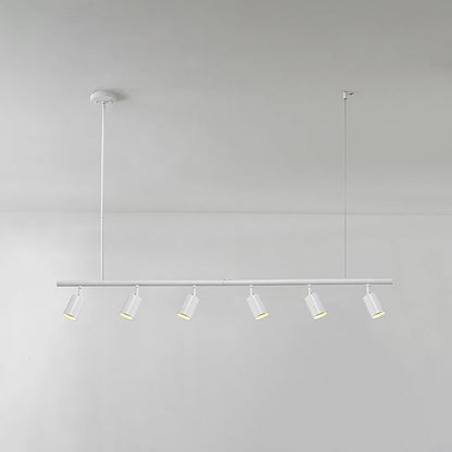 Globe Electric 64000124 55" 6-Light Adjustable Height Track Lighting, Matte White, Pivoting Heads, Modern Ceiling Light for Kitchen, Hallway or Dining Room, Dimmer Switch Compatible