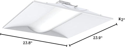 Lithonia Lighting 2x2 LED Troffer Light, Stack Switch LED Drop In Ceiling Light for Dropped Ceiling, 3000/4000/5000 Adjustable Lumens, 3500K/4000K/5000K Switchable Color Temperature, White